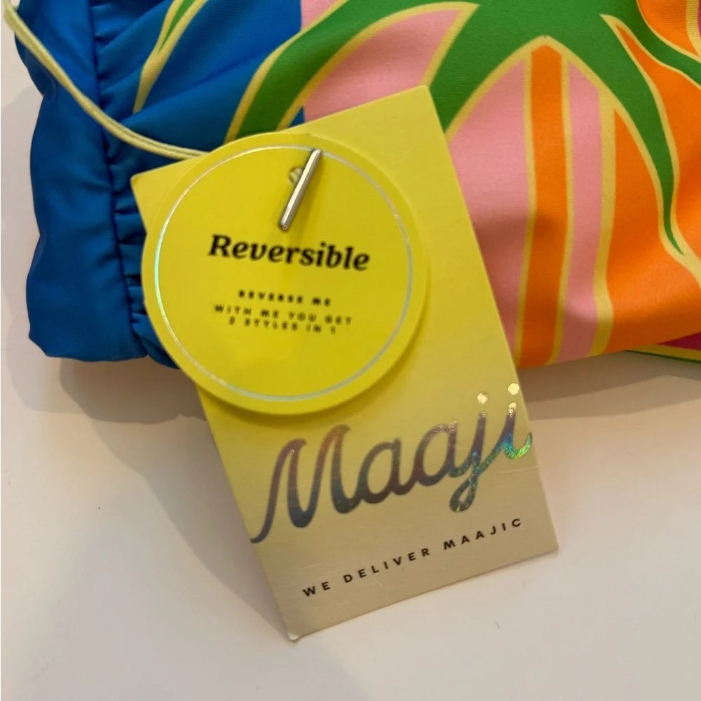 Maaji Pink and Orange Reversible Bathing Suit - Picture 7 of 9